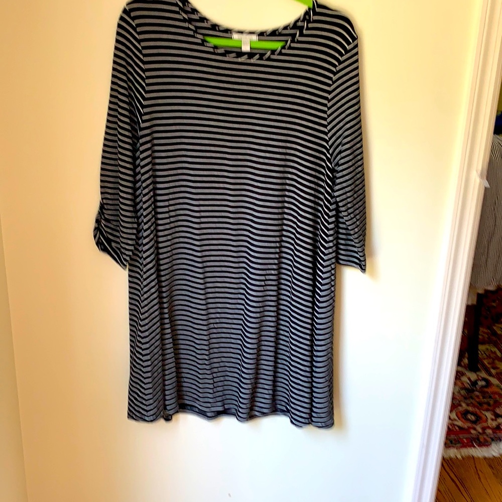Garnet Hill jersey viscose dress LARGE